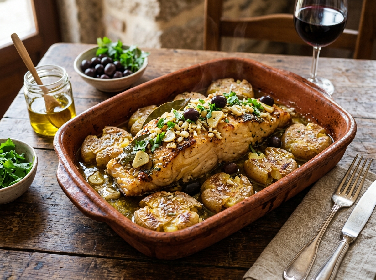 Bacalhau à Lagareiro no Barro